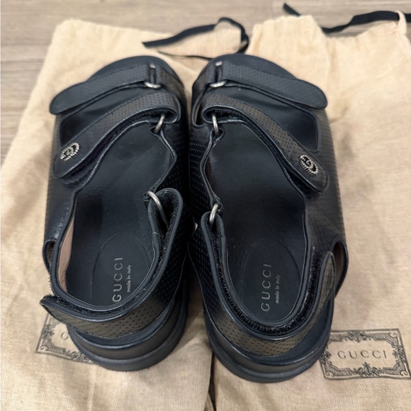 Gucci Black Leather Sandals - Picture 3 of 4